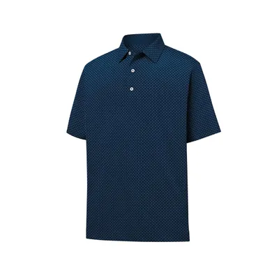 Men's Stretch Lisle Dot Short Sleeve Polo