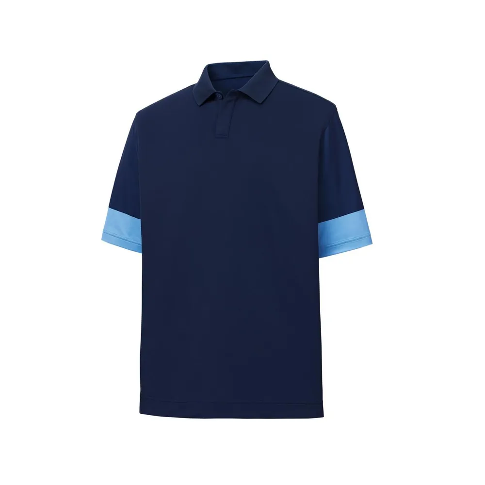 Men's Pique Blocked Short Sleeve Polo