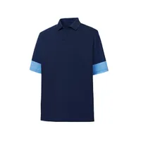 Men's Pique Blocked Short Sleeve Polo