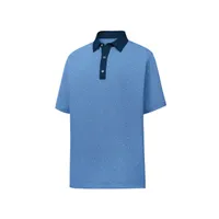 Men's Lisle Multi-Dot Print Short Sleeve Polo