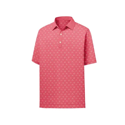 Men's Lisle Weather Print Short Sleeve Polo