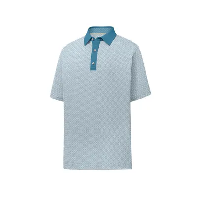 Men's Lisle Foulard Print Short Sleeve Polo