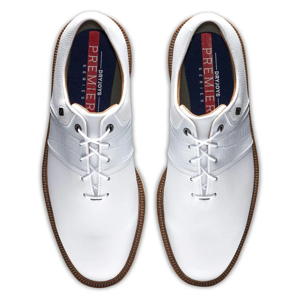 Men's DryJoys Premiere Packard Spiked Golf Shoe - White