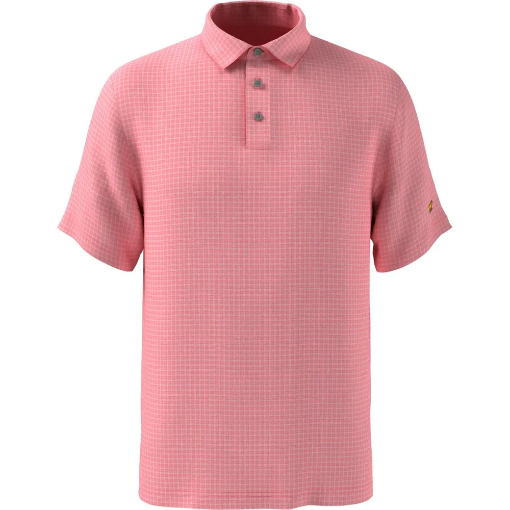 Men's All Over Classic Plaid Short Sleeve Polo