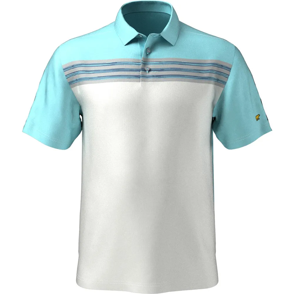 Men's Stripe Printed Short Sleeve Polo