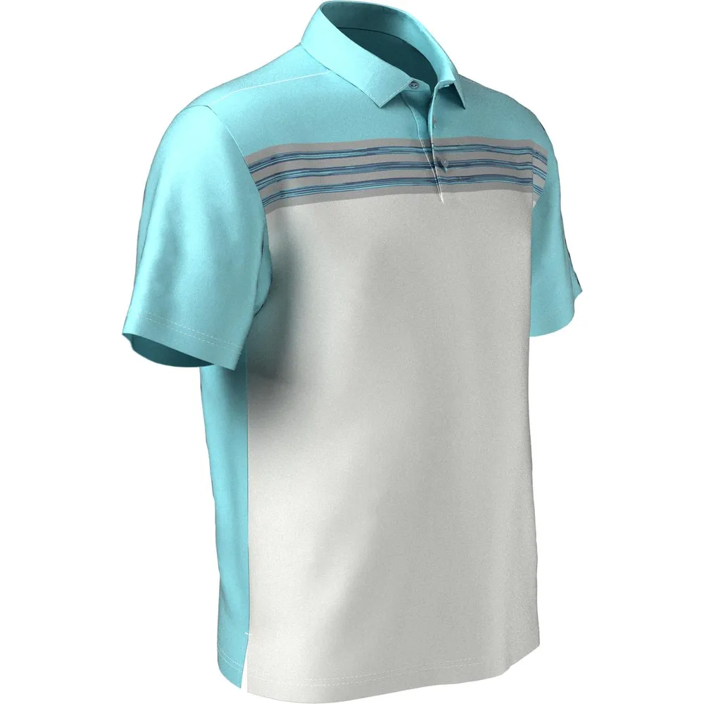 Men's Stripe Printed Short Sleeve Polo