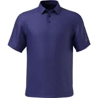 Men's Hibiscus Geo Print Short Sleeve Polo