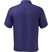 Men's Hibiscus Geo Print Short Sleeve Polo