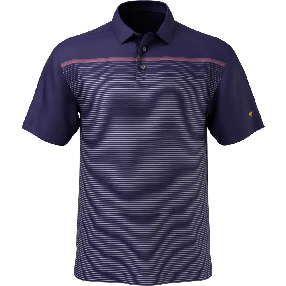 Men's Stripe Printed Short Sleeve Polo