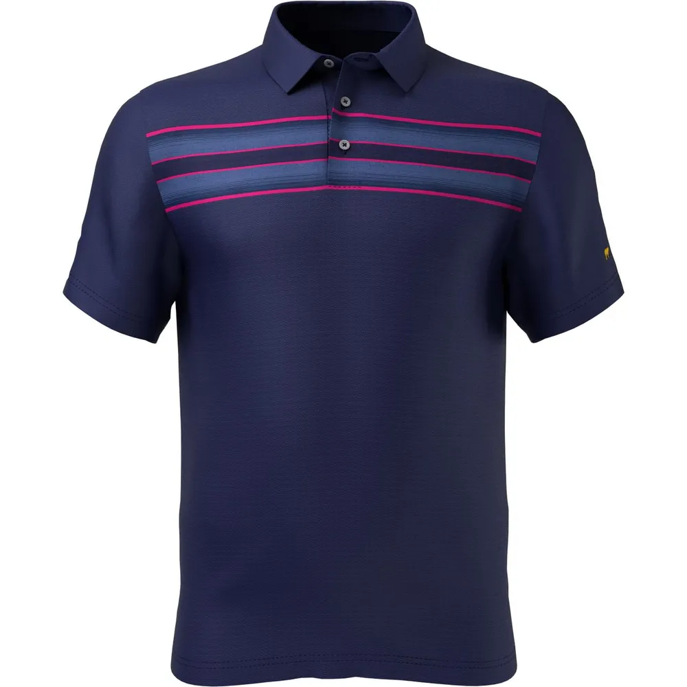 Men's Driver Chest Print Short Sleeve Polo