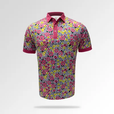 Men's Flower Power Short Sleeve Polo