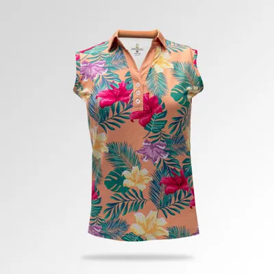 Women's Afternoon Delight Printed Sleeveless Polo