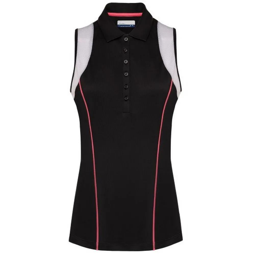 Women's Racer Back Blocking Sleeveless Polo