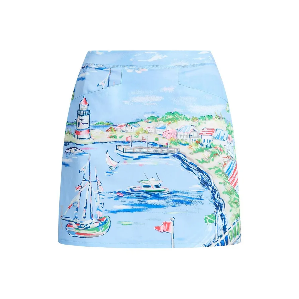 Women's Printed Pleated Aim Skort