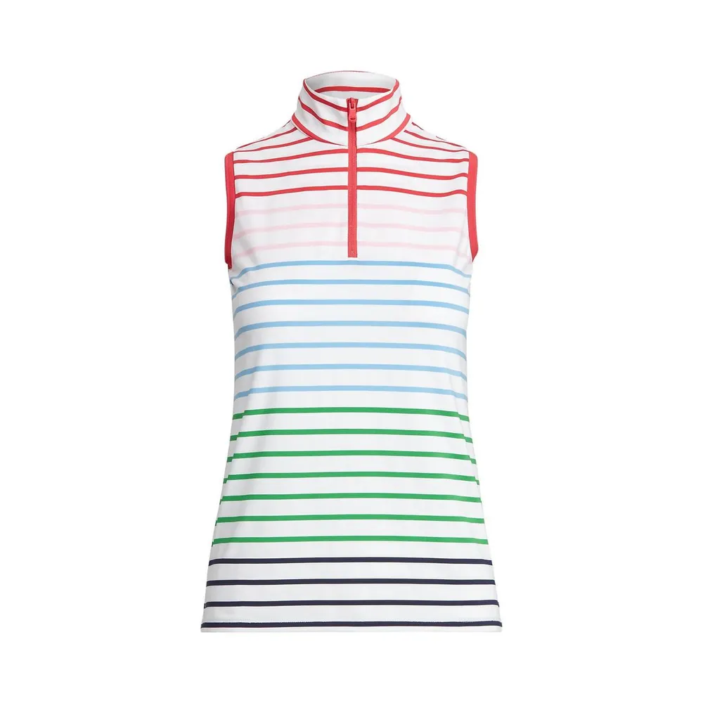 Women's Printed Sleeveless Polo