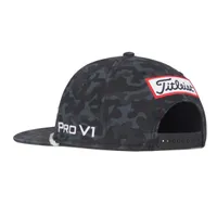 Men's Black Camo Tour Flat Bill Rope Snapback Cap