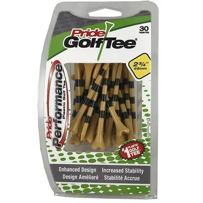 Performance Natural with Stripes 2 3/4 Inch Tees (30 Count)