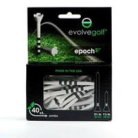 EPOCH White/ Combo Pack (30 Count 3 1/4 Inch) & (10 Count 1 1/2 Inch) Tees