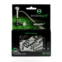 EPOCH White/ Combo Pack (30 Count 2 3/4 Inch) & (10 Count 1 1/2 Inch) Tees