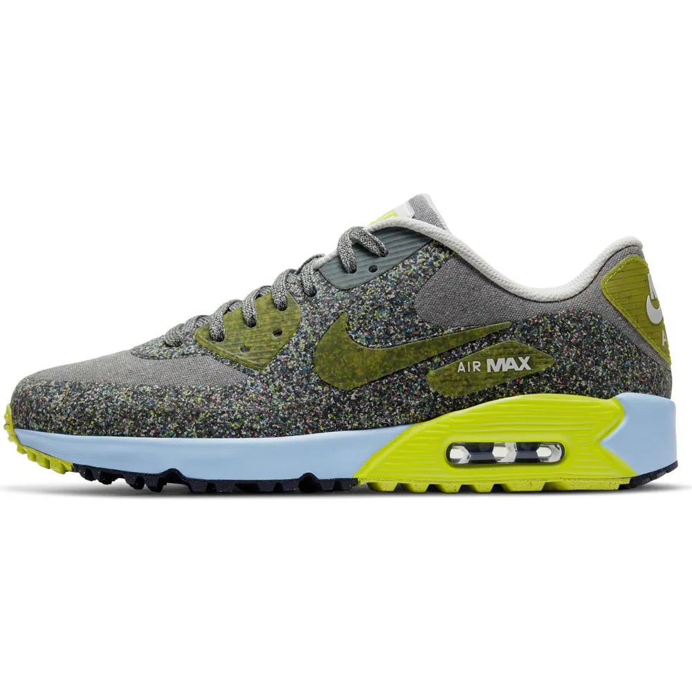 Nike Air Max 90 G NRG Spikeless Golf Shoe-Grey/Yellow