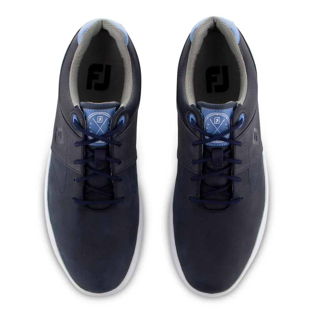 Men's Contour Spiked Golf Shoe-Navy