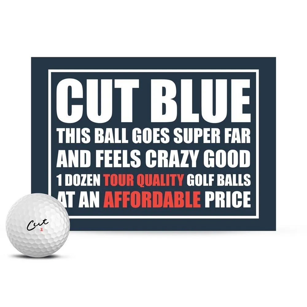 Cut Blue Golf Balls