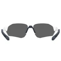 Playmaker Matte White/Baseball Tuned Blue Mirror Sunglasses