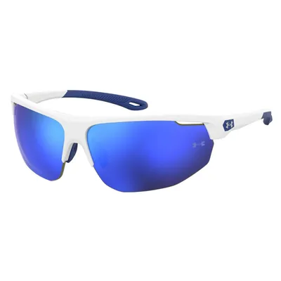 Clutch Matte White/Grey/Blue Mirror Sunglasses