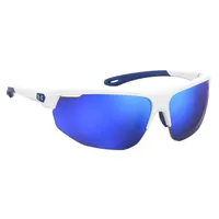 Clutch Matte White/Grey/Blue Mirror Sunglasses