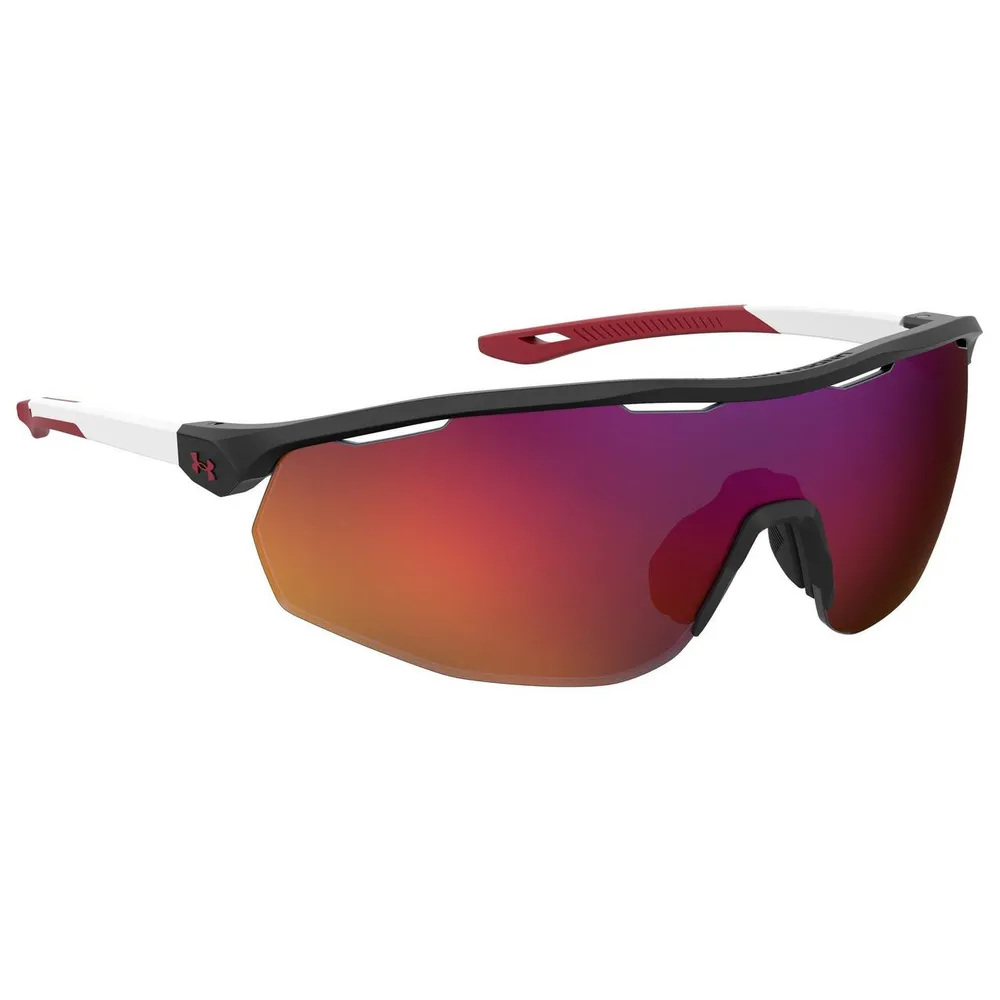 Gametime Matte Black-White Temples/Grey/Infrared Mirror Sunglasses