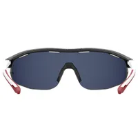 Gametime Matte Black-White Temples/Grey/Infrared Mirror Sunglasses