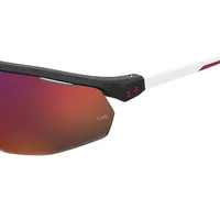 Gametime Matte Black-White Temples/Grey/Infrared Mirror Sunglasses