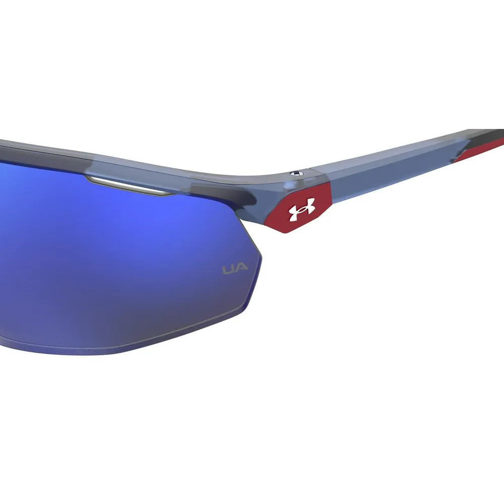 Gametime Matte Transparent Blue/Baseball Tuned Blue Mirror Sunglasses