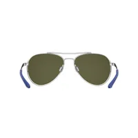 Instinct Shiny Palladium/Grey/Blue Mirror Sunglasses