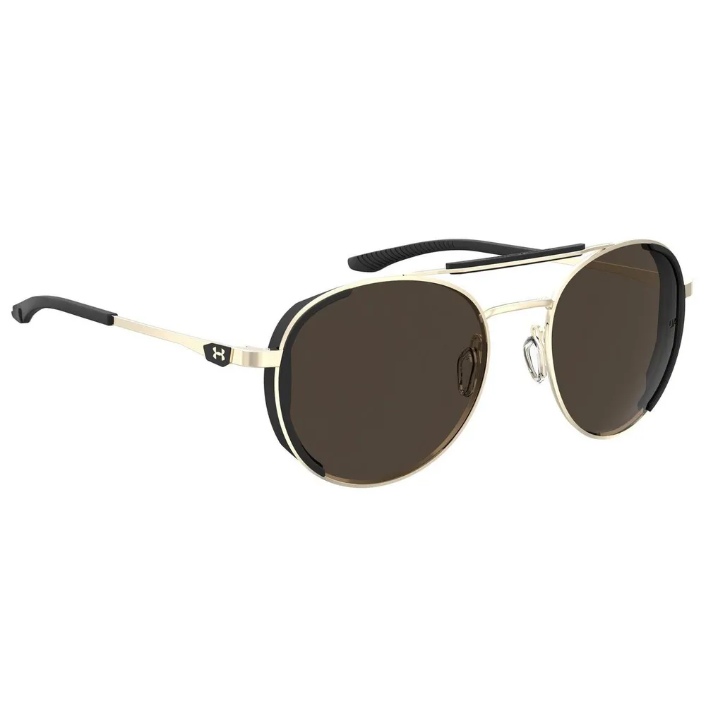 Pursuit Shiny Light Gold-Black Temple Tips/Brown/Tuned Road Sunglasses