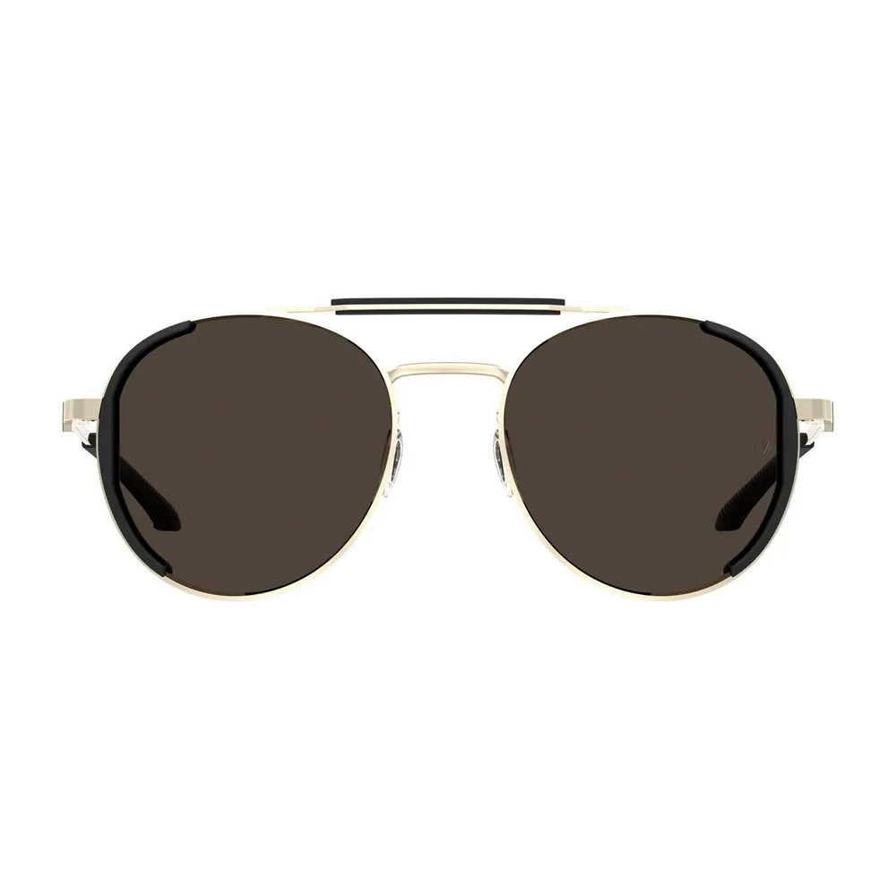 Pursuit Shiny Light Gold-Black Temple Tips/Brown/Tuned Road Sunglasses