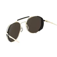 Pursuit Shiny Light Gold-Black Temple Tips/Brown/Tuned Road Sunglasses