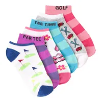 Women's Golf Rugby Striped Low Cut Sock-6 Pack