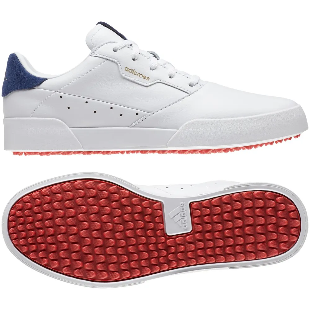 Men's Adicross Retro Spikeless Golf Shoe-White/Navy