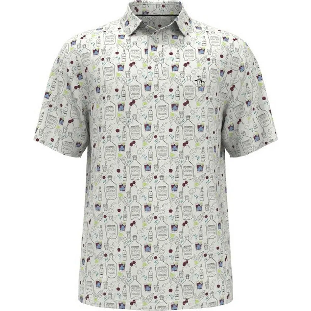 Men's Whiskey Printed Short Sleeve Polo