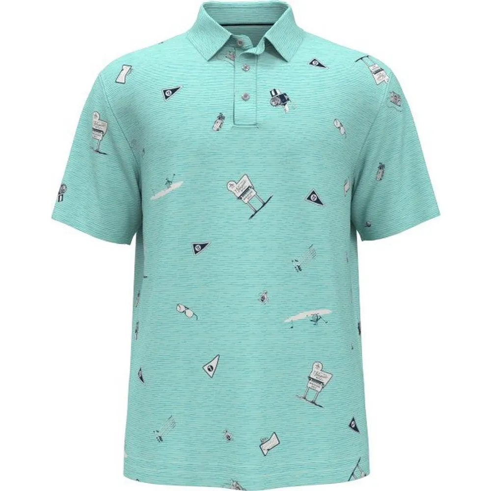 Men's Mini Printed Short Sleeve Polo