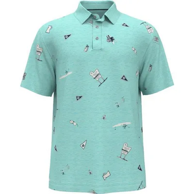 Men's Mini Printed Short Sleeve Polo