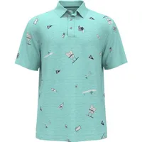 Men's Mini Printed Short Sleeve Polo