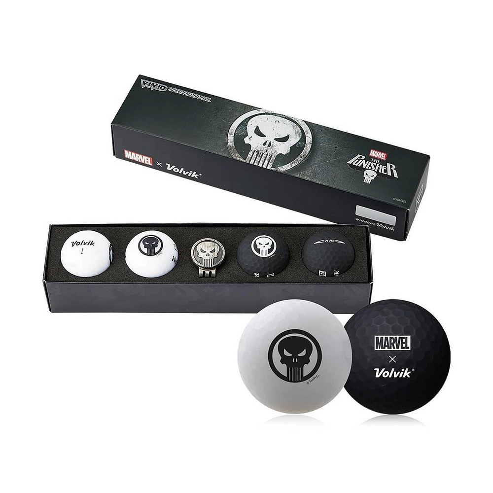 Marvel Vivid 4 Pack Gift Set Golf Balls - Punisher Edition