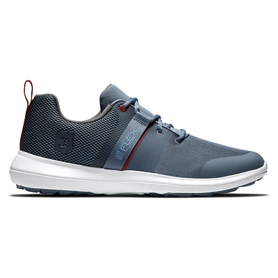 Men's Flex Spikeless Golf Shoe-Blue/Red