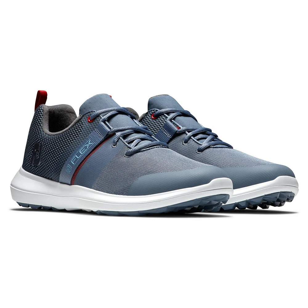 Men's Flex Spikeless Golf Shoe-Blue/Red