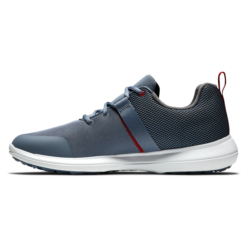 Men's Flex Spikeless Golf Shoe-Blue/Red
