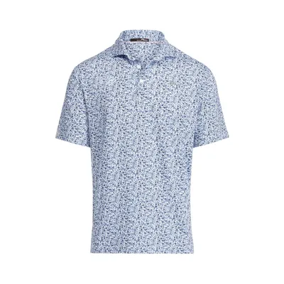 Men's Airflow Printed Floral Short Sleeve Polo