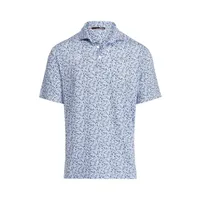 Men's Airflow Printed Floral Short Sleeve Polo