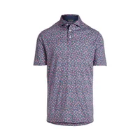 Men's Lux Pima Printed Floral Short Sleeve Polo